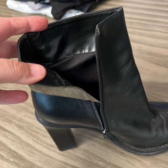 COLIN STUART BLACK LEATHER ANKLE BOOTS 7.5 - Picture 10 of 16